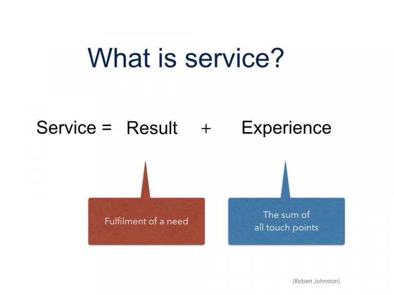 What do you mean by service? — Mike Hohnen